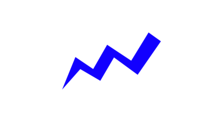 Blue Abstract Zigzag Growth Line