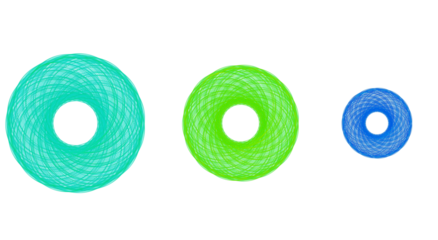 Abstract Geometric Spirograph Torus Set