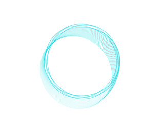 Cyan Resonance: Abstract Circular Motion