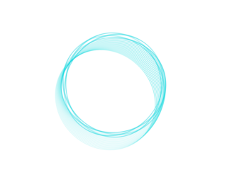 Cyan Resonance: Abstract Circular Motion