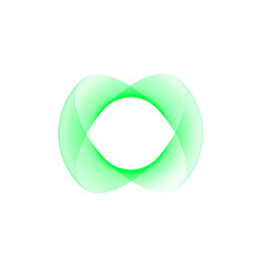 Green Abstract Wireframe Orbital Ring