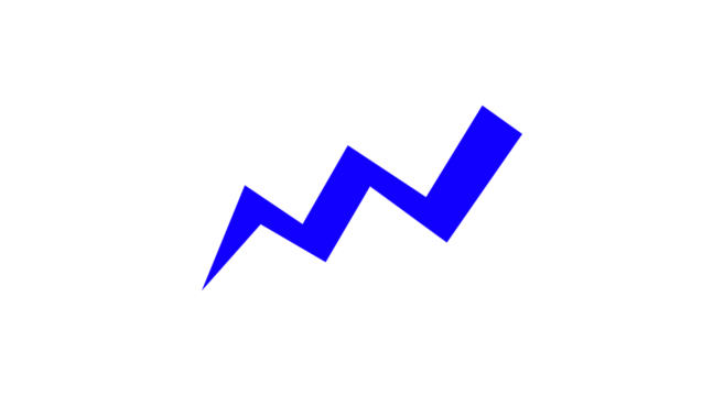 Blue Abstract Zigzag Growth Line - Powered by Adobe