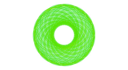 Lime Resonance: Intricate Green Geometric Circle