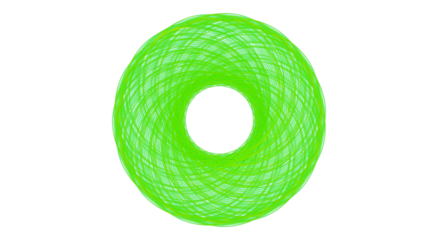 Lime Resonance: Intricate Green Geometric Circle