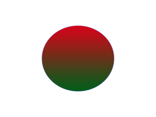 Minimalist Red and Green Gradient Circle Graphic
