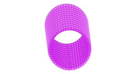 Purple Geometric 3D Cylindrical Tunnel