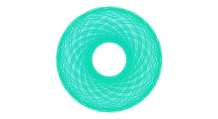 Teal Vortex: Intricate Circular Geometric Mesh