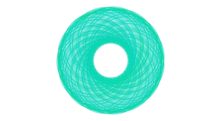 Teal Vortex: Intricate Circular Geometric Mesh