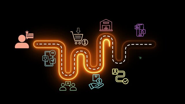 Customer experience concept on the transparent background. Providing personalized support throughout the customer journey from product discovery to purchase and engagement. Customer satisfaction idea.