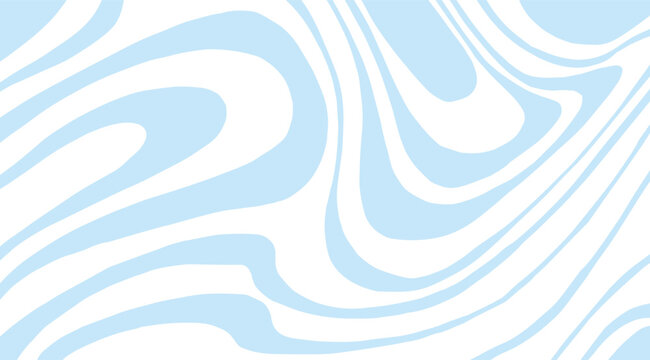 Abstract wavy light blue and white pattern with fluid organic swirls creating a calming background design