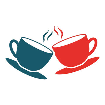 Two Steaming Cups Clinking Cheerfully: Coffee Connection, Warm Conversations, Shared Moments, Comfort