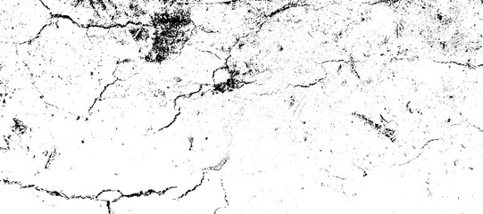 An expressive black and white grunge texture featuring prominent dark smudges and distinct crack lines. vector