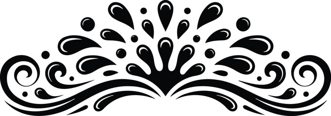 Tribal tattoo vector design with floral patterns and decorative elements