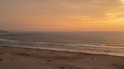 Fototapeta premium sunset over Eten on the northern coast of Peru