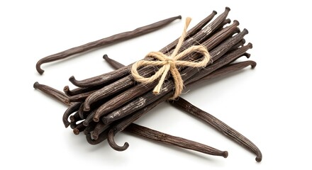 cinnamon sticks on white background