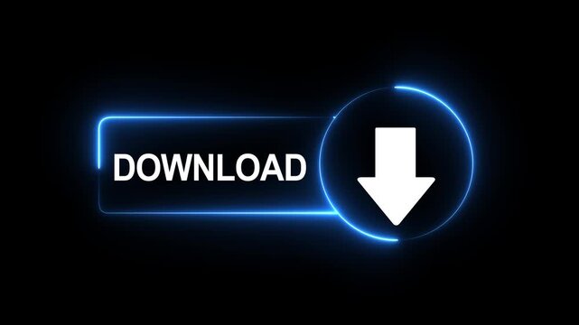 Get instant access now click the download button for quick data retrieval and file transfer. Motion graphics of download concept.
