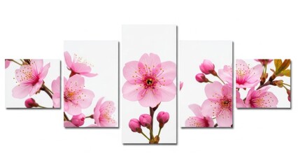 Delicate cherry blossoms in full bloom