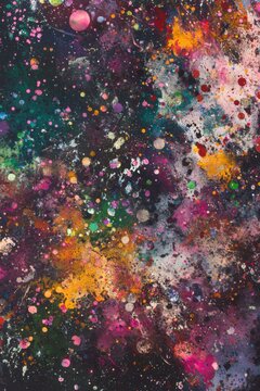 Colorful cosmic vertical background with swirling colors and patterns resembling a galaxy in deep space 