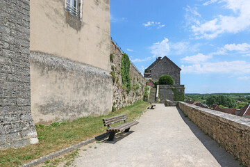 City walls of Pesmes in France	