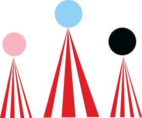 
Bright, colorful, cute circus-themed designs