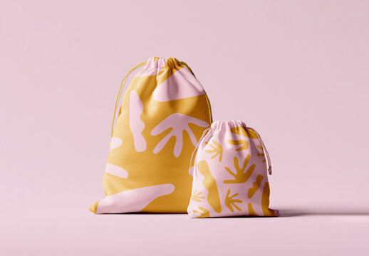 Drawstring Bag Mockup Set