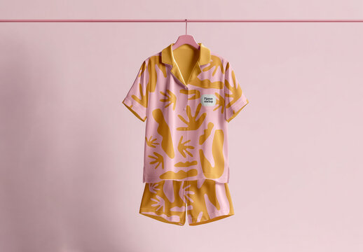 Hanging Pajama Set Mockup