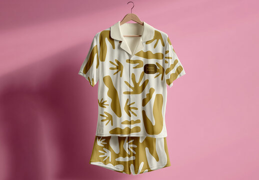 Hanging Pajama Set Mockup