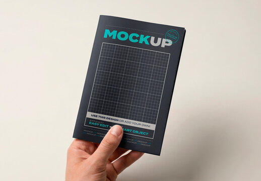 A5 Flyer Fold Cover Mockup