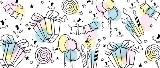 Simple minimalist birthday background.