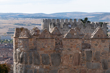 Murallas de &Aacute;vila, ciudad amurallada medieval de castilla y leon, espa&ntilde;a