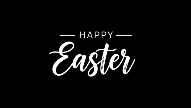 Easter greeting card with happy easter text - Powered by Adobe