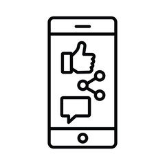 Obraz premium Smartphone isolated on white background