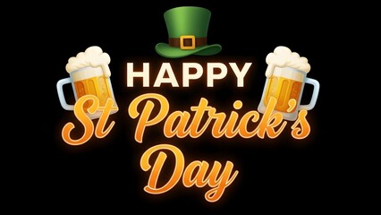 St patrick's day celebration with beer and hat