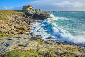 Mer agit&eacute;e &agrave; Landunvez, Finist&egrave;re, Bretagne