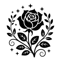 Enchanted Rose with Sparkles