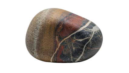 Natural stone with unique patterns and colors found outdoors in a natural setting during daytime