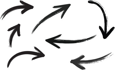 Obraz premium Circular arrows in a cyclical pattern isolated on transparent background