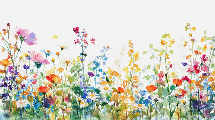 watercolor botanical Daisy flowers texture template background.Elegant wedding invitation card background . Minimal hand painted Design for wedding or Valentine's Day