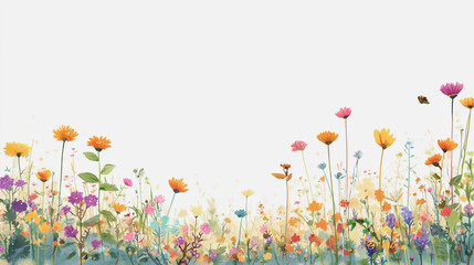 watercolor botanical Daisy flowers texture template background.Elegant wedding invitation card background . Minimal hand painted Design for wedding or Valentine's Day