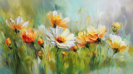 watercolor botanical Daisy flowers texture template background.Elegant wedding invitation card background . Minimal hand painted Design for wedding or Valentine's Day