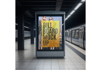 Subway Billboard Mockup 212