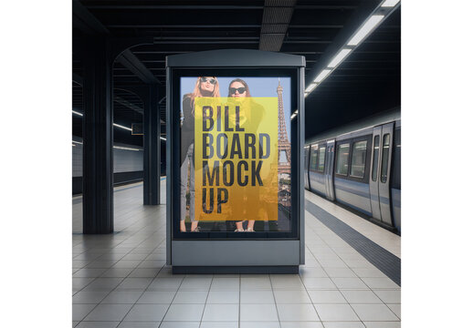 Subway Billboard Mockup 212