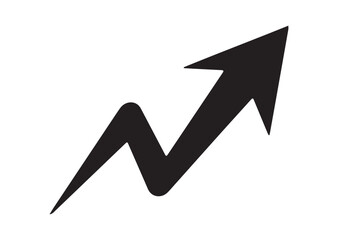 Growth arrow icon, Growth arrow solid Vector