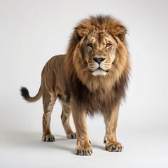 Fototapeta premium Unusual Lion alone in the image