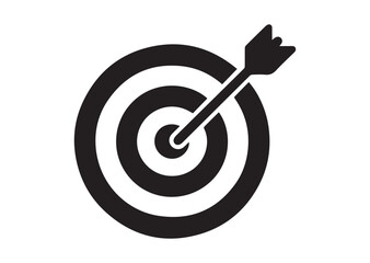 Goal target icon, Goal target solid Vector