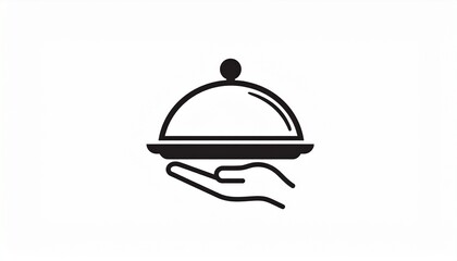 Minimalist bell icon isolated on white background vector illustration