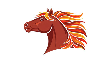 Vibrant Stylized Horse Head Illustration With Colorful Mane