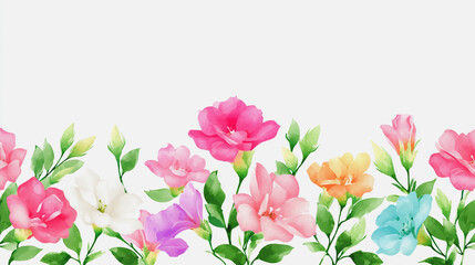 Obraz premium watercolor pictures Natural little a Lilly flower field in a lifestyle style expressing wonder with pastel floral shades and golden lighting harmony