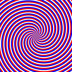 swirling psychedelic red blue white spiral pattern background
