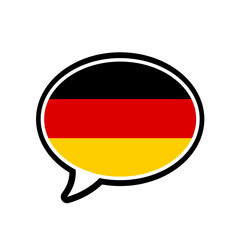 Obraz premium Speech bubble with germany flag